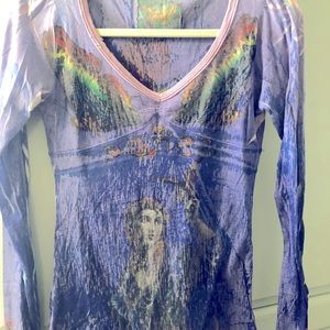 Butterfly Dropout Long Sleeve Top